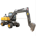 Hot Sell 7 ton 8 ton Construction Machines Wheel Excavator Digger with grapple hammer